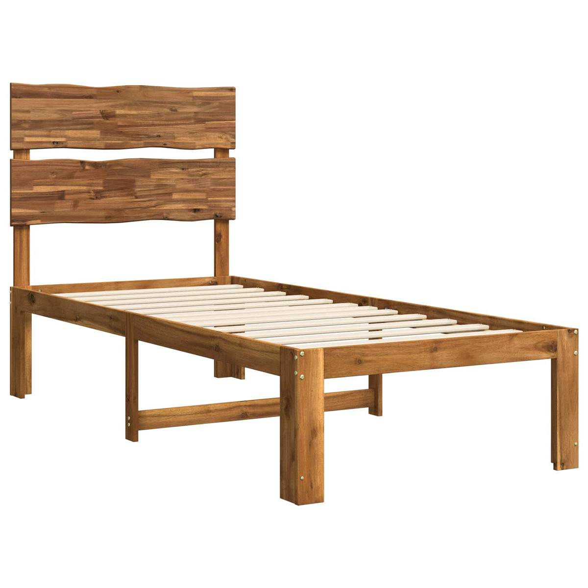 vidaXL Łóżko pojedyncze z zagłówkiem ROSTOCK naturalny 75 x 190 cm