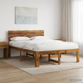 vidaXL Podwójna rama łóżka z wezgłowiem ROSTOCK naturalny 137 x 190 cm