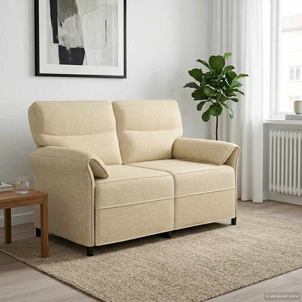 vidaXL Sofa 100% poliester, metalowa rama, MDF, sklejka