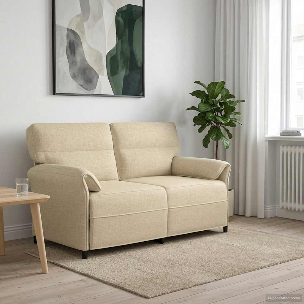vidaXL Sofa 100% poliester, metalowa rama, MDF, sklejka