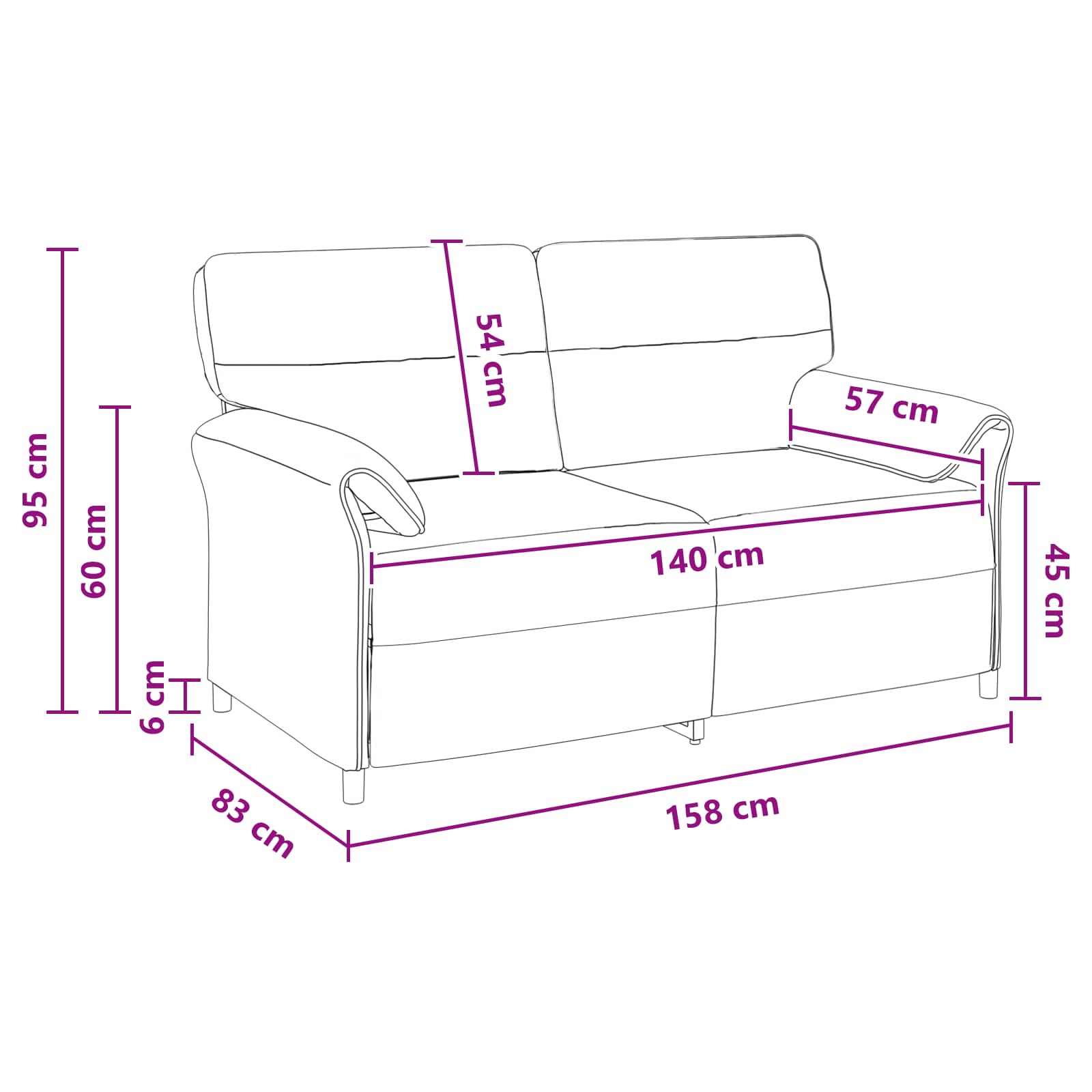 vidaXL Sofa 100% poliester, metalowa rama, MDF, sklejka