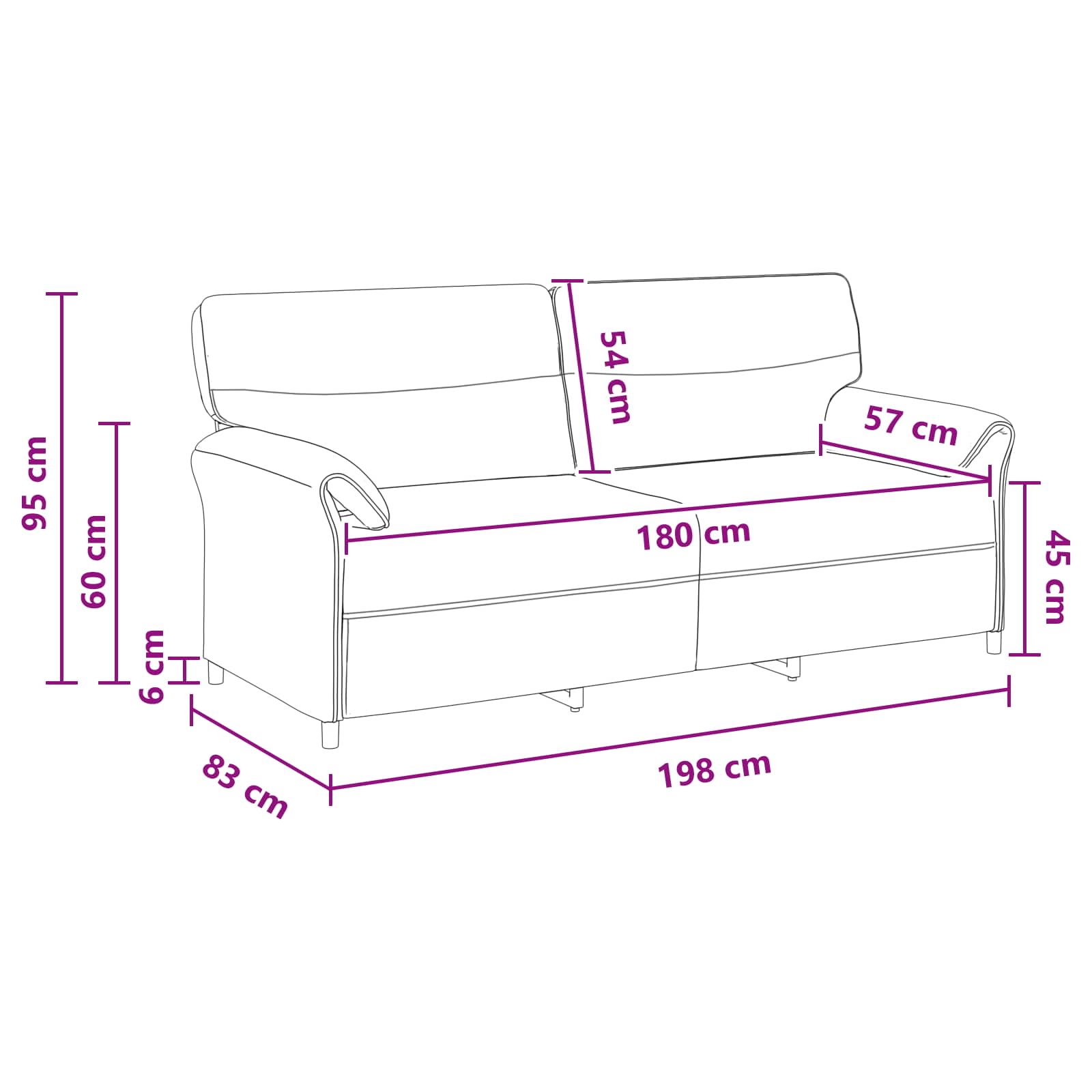 vidaXL Sofa 100% poliester, metalowa rama, MDF, sklejka
