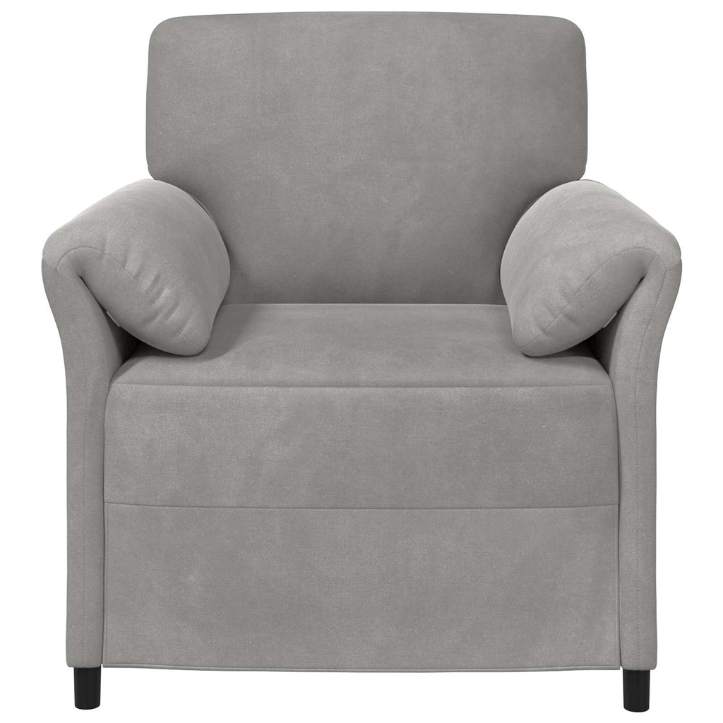 vidaXL Sofa 1-osobowa jasnoszary 88 x 83 x 95 cm Welur