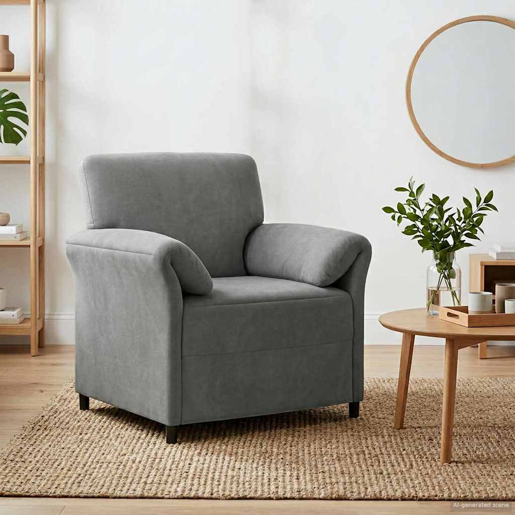 vidaXL Sofa 1-osobowa ciemnoszary 88 x 83 x 95 cm Welur