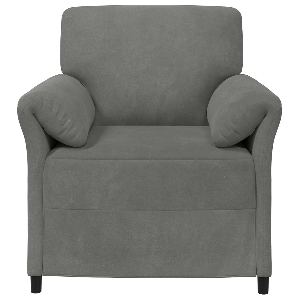 vidaXL Sofa 1-osobowa ciemnoszary 88 x 83 x 95 cm Welur