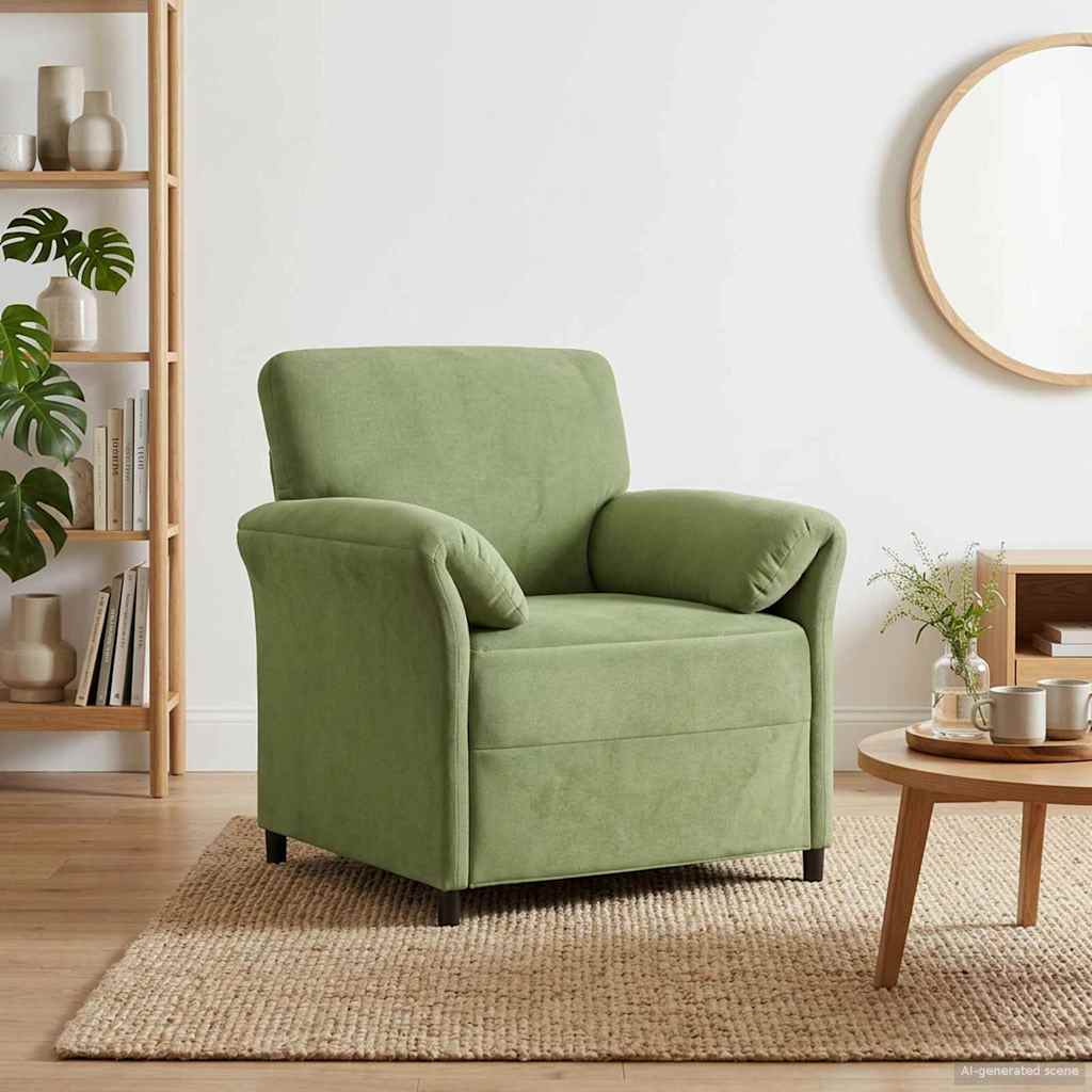 vidaXL Sofa 1-osobowa Jasnozielony 88 x 83 x 95 cm Welur
