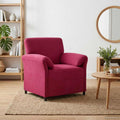 vidaXL Sofa 1-osobowa Czerwone wino 88 x 83 x 95 cm Welur