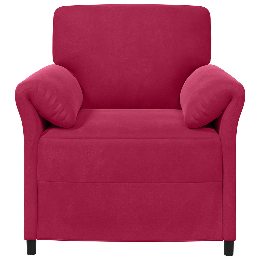 vidaXL Sofa 1-osobowa Czerwone wino 88 x 83 x 95 cm Welur