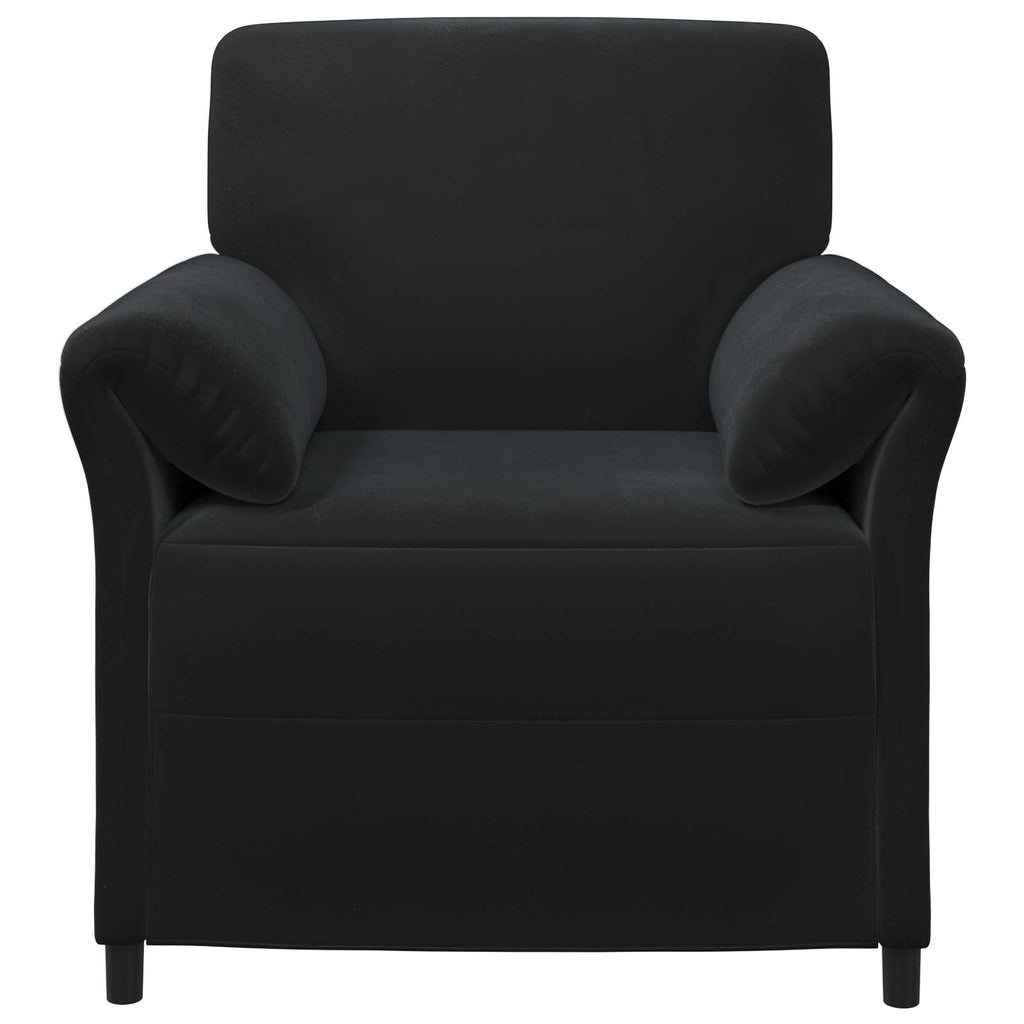 vidaXL Sofa 1-osobowa Czarny 88 x 83 x 95 cm Welur
