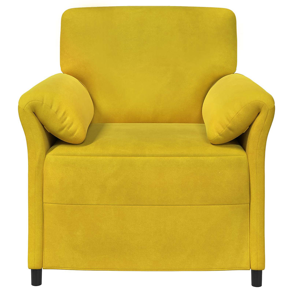 vidaXL Sofa 1-osobowa żółty 88 x 83 x 95 cm Welur