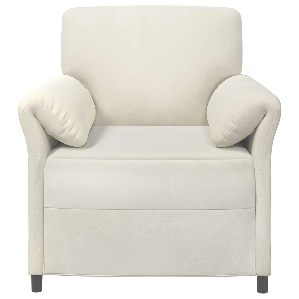 vidaXL Sofa 1-osobowa kremowy 88 x 83 x 95 cm Welur