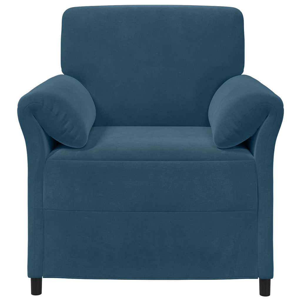 vidaXL Sofa 1-osobowa niebieski 88 x 83 x 95 cm Welur