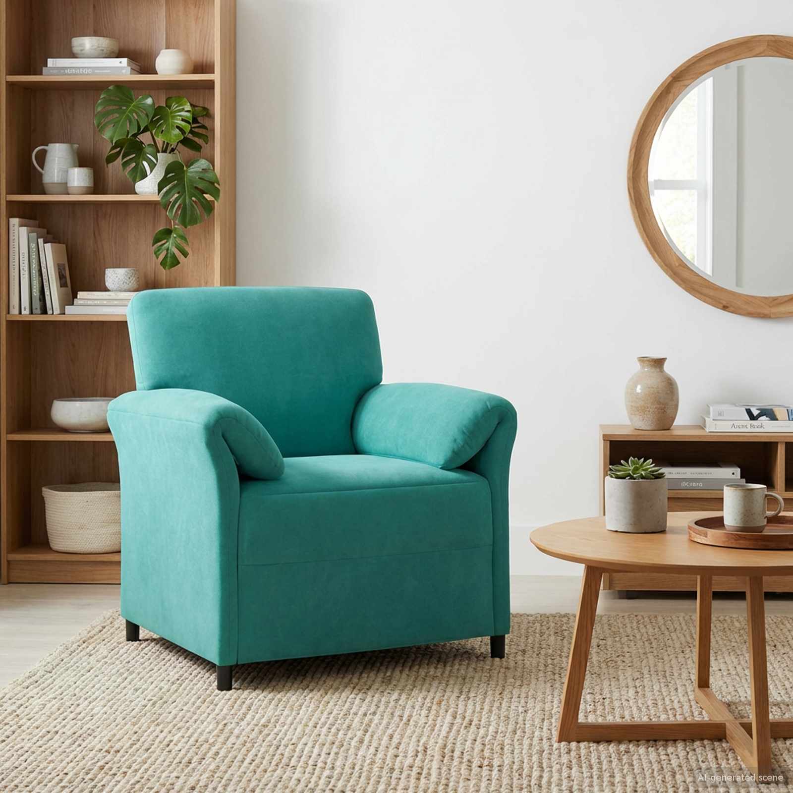 vidaXL Sofa 1-osobowa Turkusowy 88 x 83 x 95 cm Welur