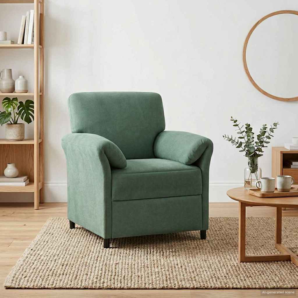 vidaXL Sofa 1-osobowa Zielony morski 88 x 83 x 95 cm Welur