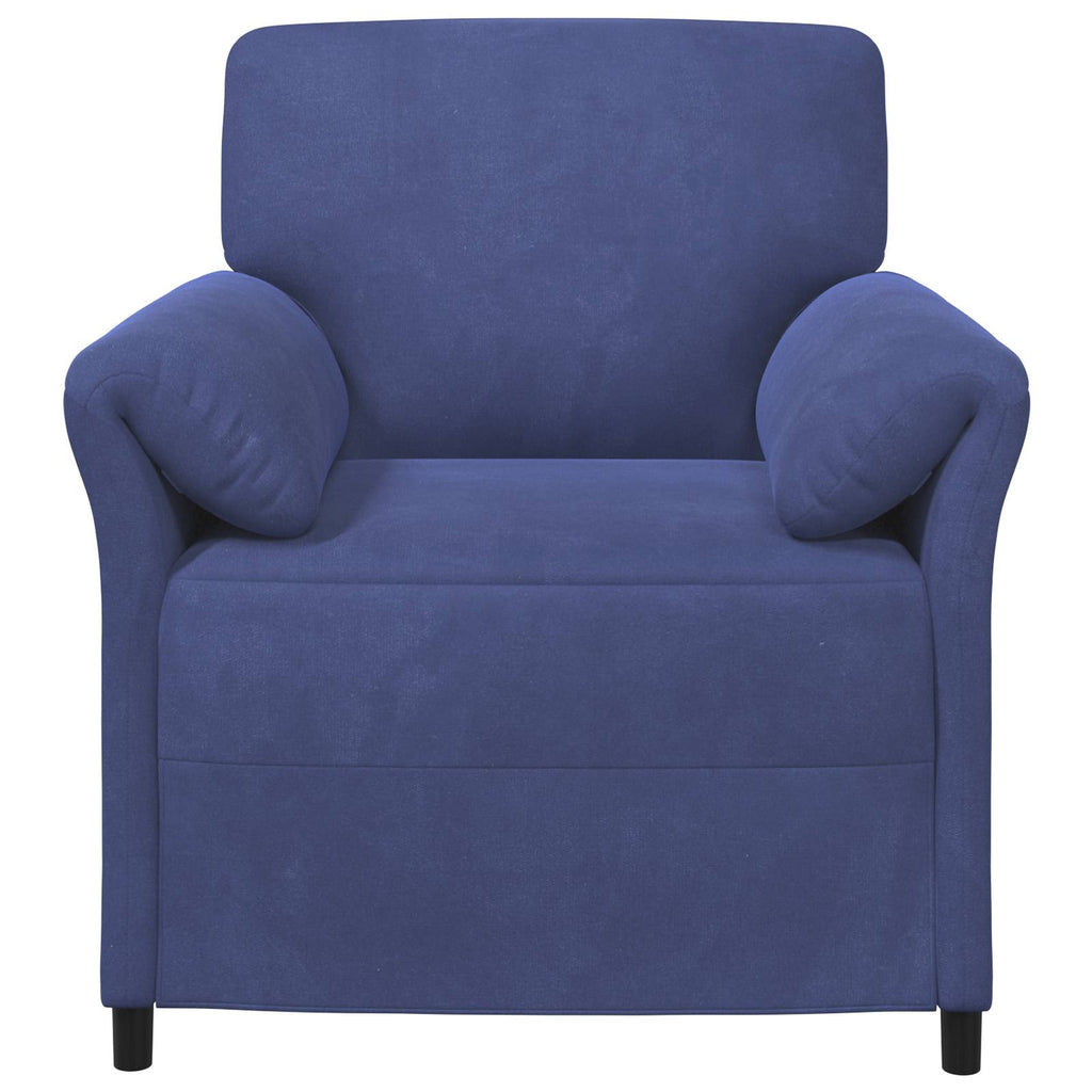 vidaXL Sofa 1-osobowa Niebieski policyjny 88 x 83 x 95 cm Welur