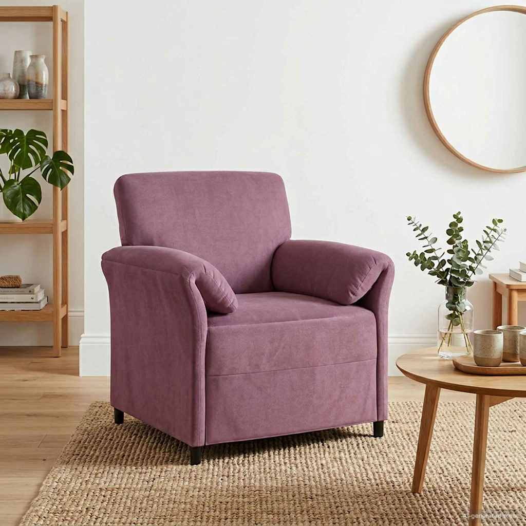 vidaXL Sofa 1-osobowa Fioletowy 88 x 83 x 95 cm Welur