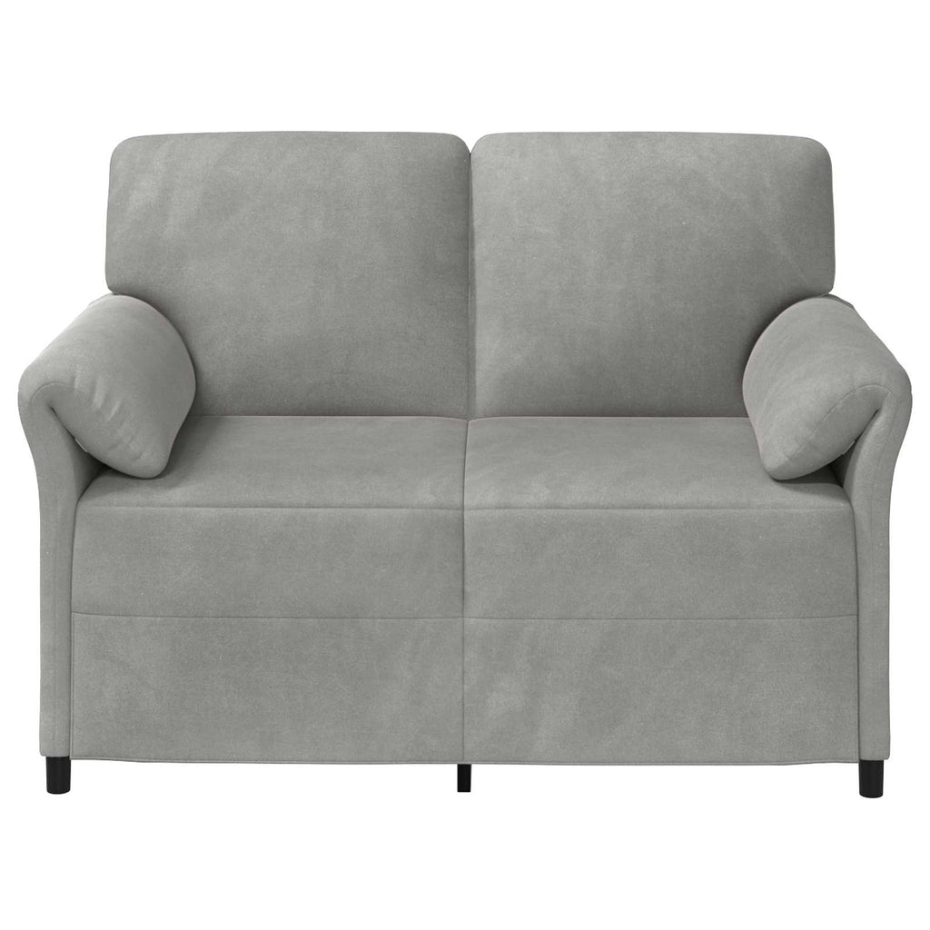 vidaXL Sofa dwuosobowa jasnoszary 138 x 83 x 95 cm Welur