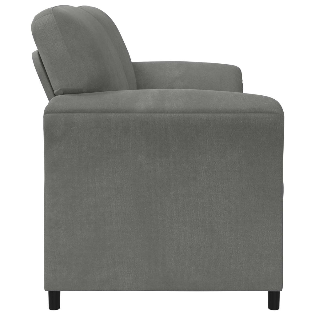 vidaXL Sofa dwuosobowa ciemnoszary 138 x 83 x 95 cm Welur