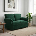 vidaXL Sofa dwuosobowa Ciemnozielony 138 x 83 x 95 cm Welur