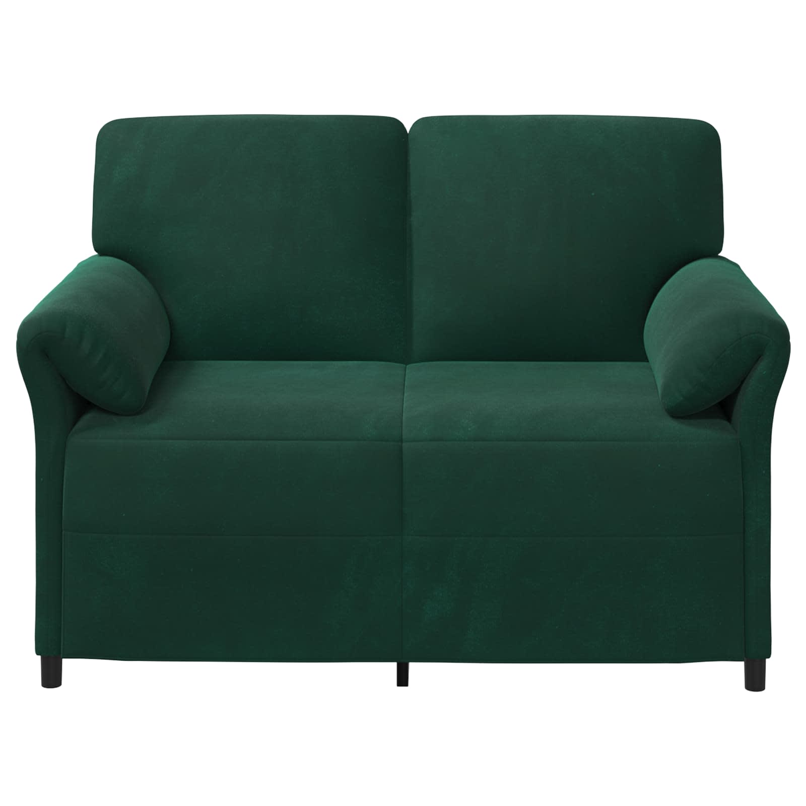 vidaXL Sofa dwuosobowa Ciemnozielony 138 x 83 x 95 cm Welur