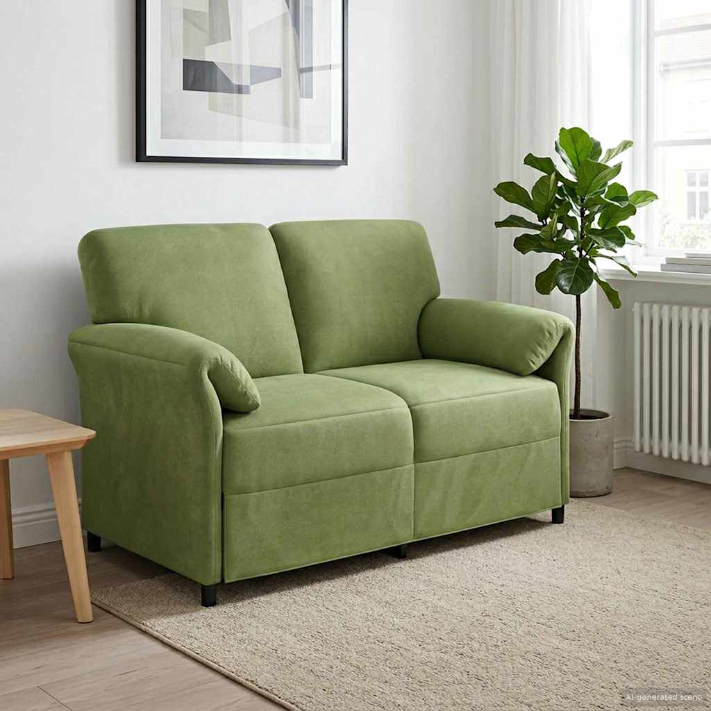 vidaXL Sofa dwuosobowa Jasnozielony 138 x 83 x 95 cm Welur