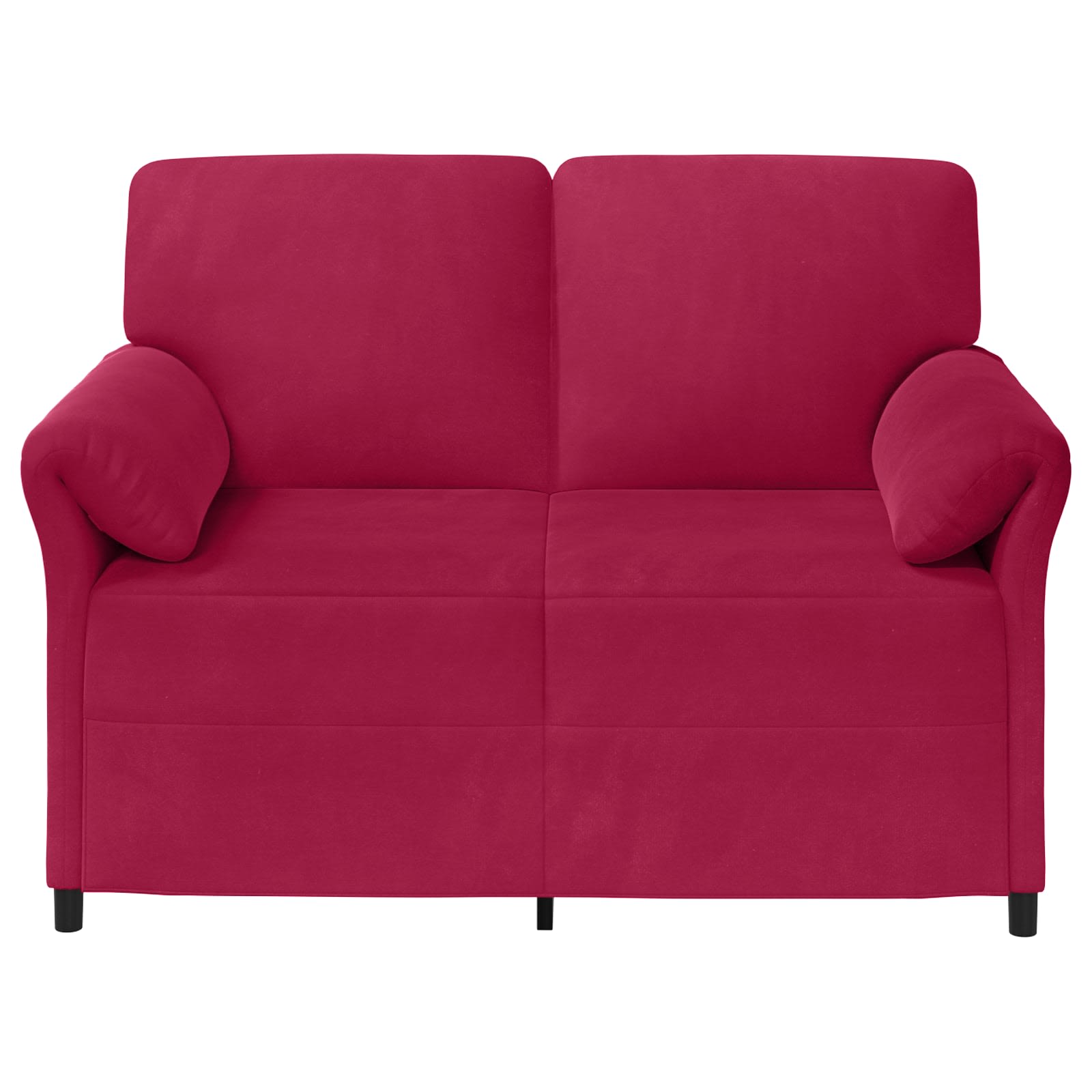 vidaXL Sofa dwuosobowa Czerwone wino 138 x 83 x 95 cm Welur