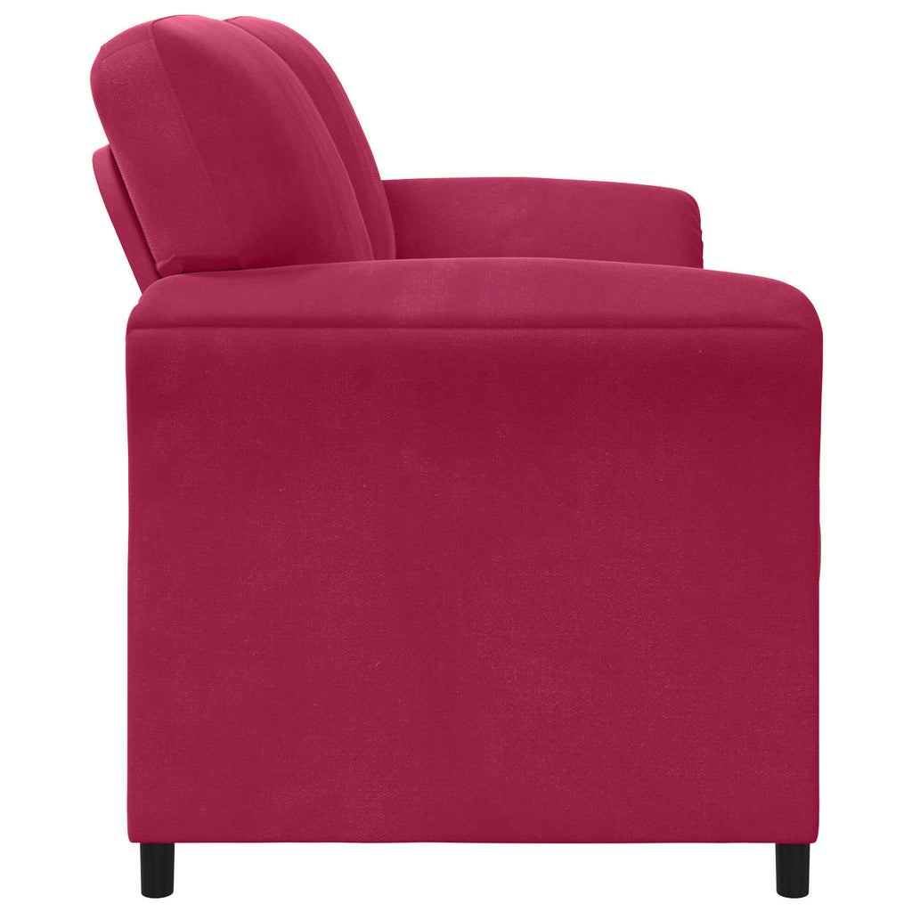 vidaXL Sofa dwuosobowa Czerwone wino 138 x 83 x 95 cm Welur