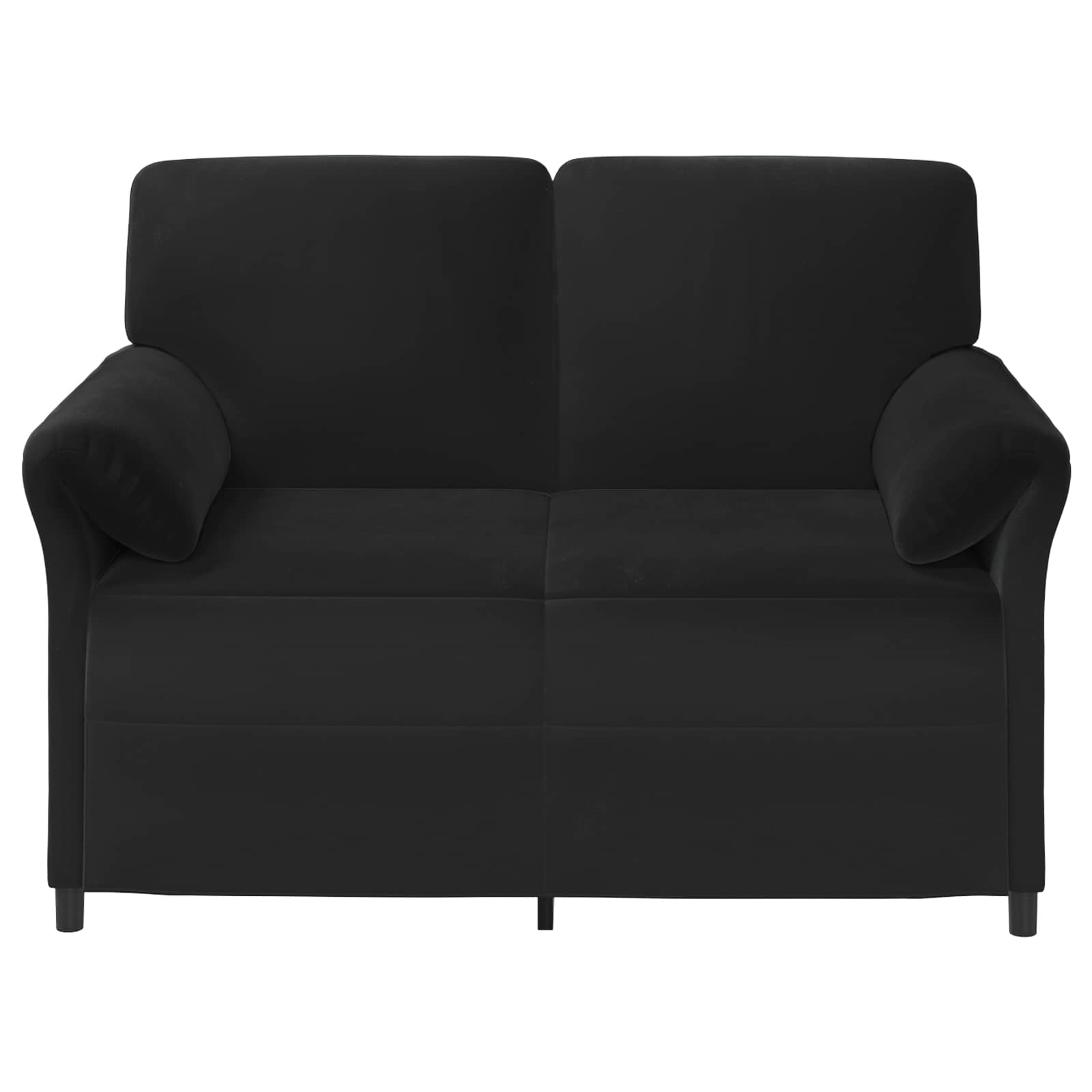 vidaXL Sofa dwuosobowa Czarny 138 x 83 x 95 cm Welur