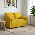vidaXL Sofa dwuosobowa żółty 138 x 83 x 95 cm Welur