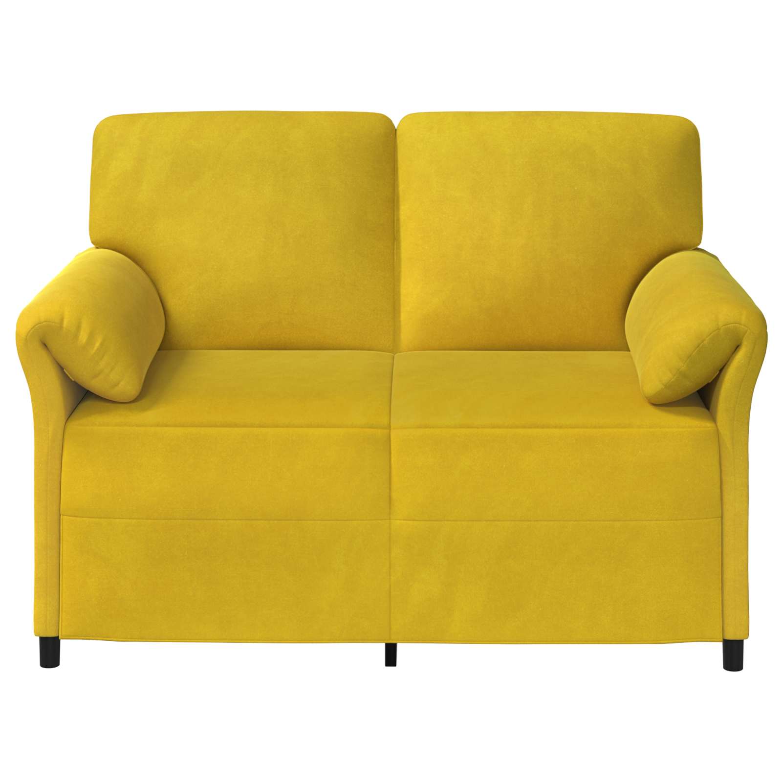 vidaXL Sofa dwuosobowa żółty 138 x 83 x 95 cm Welur