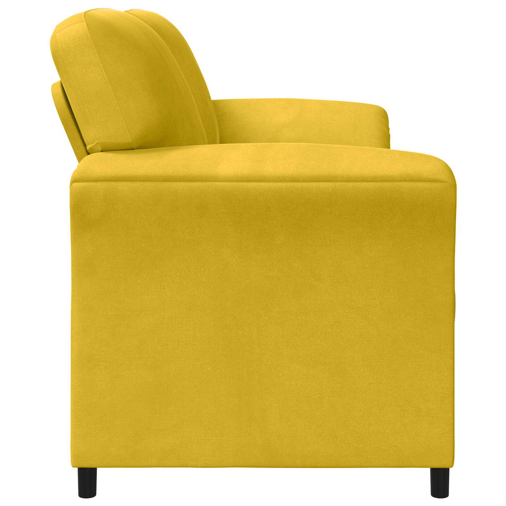 vidaXL Sofa dwuosobowa żółty 138 x 83 x 95 cm Welur