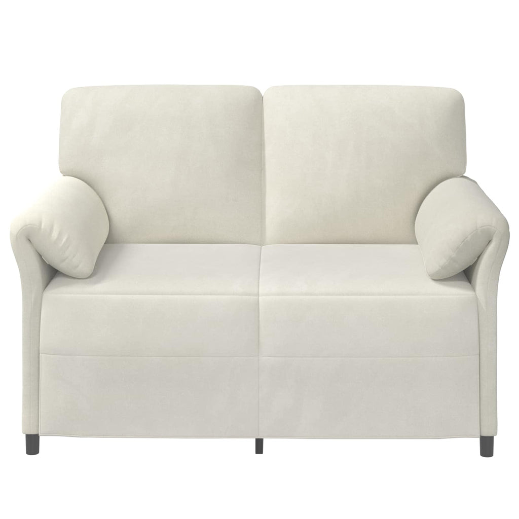 vidaXL Sofa dwuosobowa kremowy 138 x 83 x 95 cm Welur