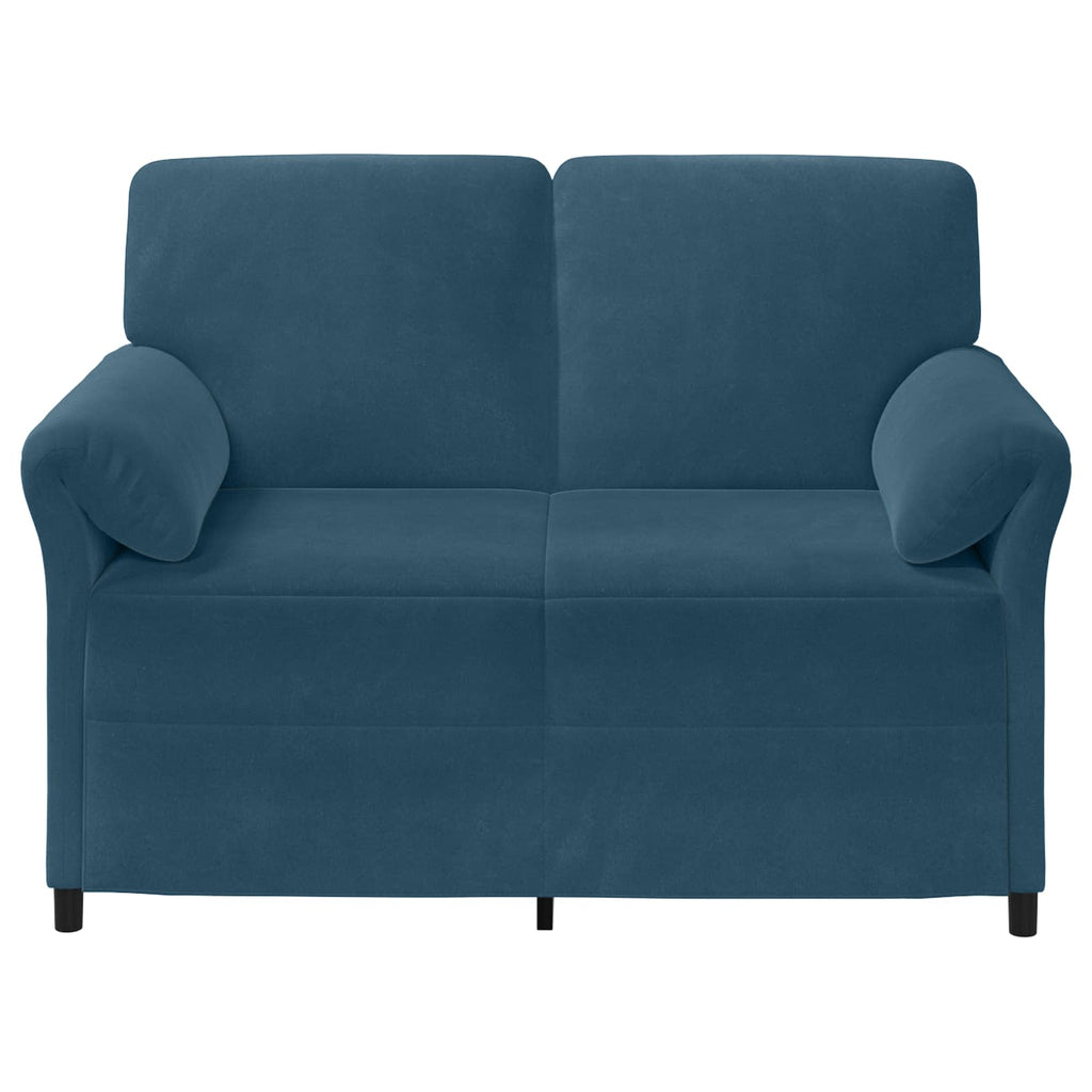 vidaXL Sofa dwuosobowa niebieski 138 x 83 x 95 cm Welur