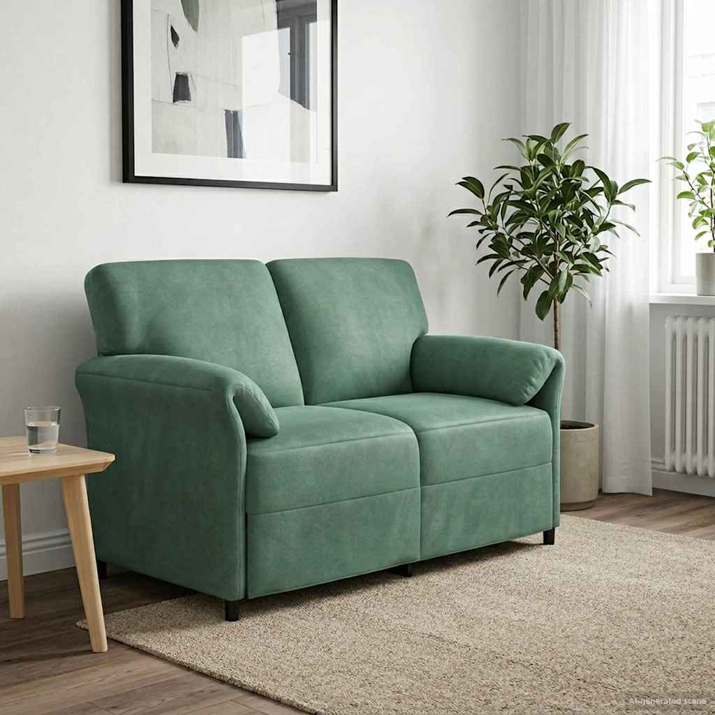 vidaXL Sofa dwuosobowa Zielony morski 138 x 83 x 95 cm Welur