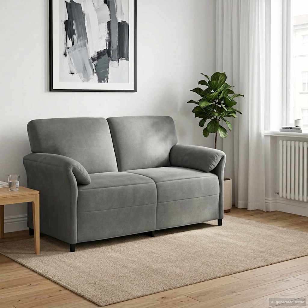 vidaXL Sofa dwuosobowa ciemnoszary 158 x 83 x 95 cm Welur