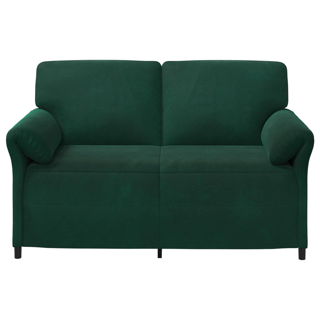vidaXL Sofa dwuosobowa Ciemnozielony 158 x 83 x 95 cm Welur