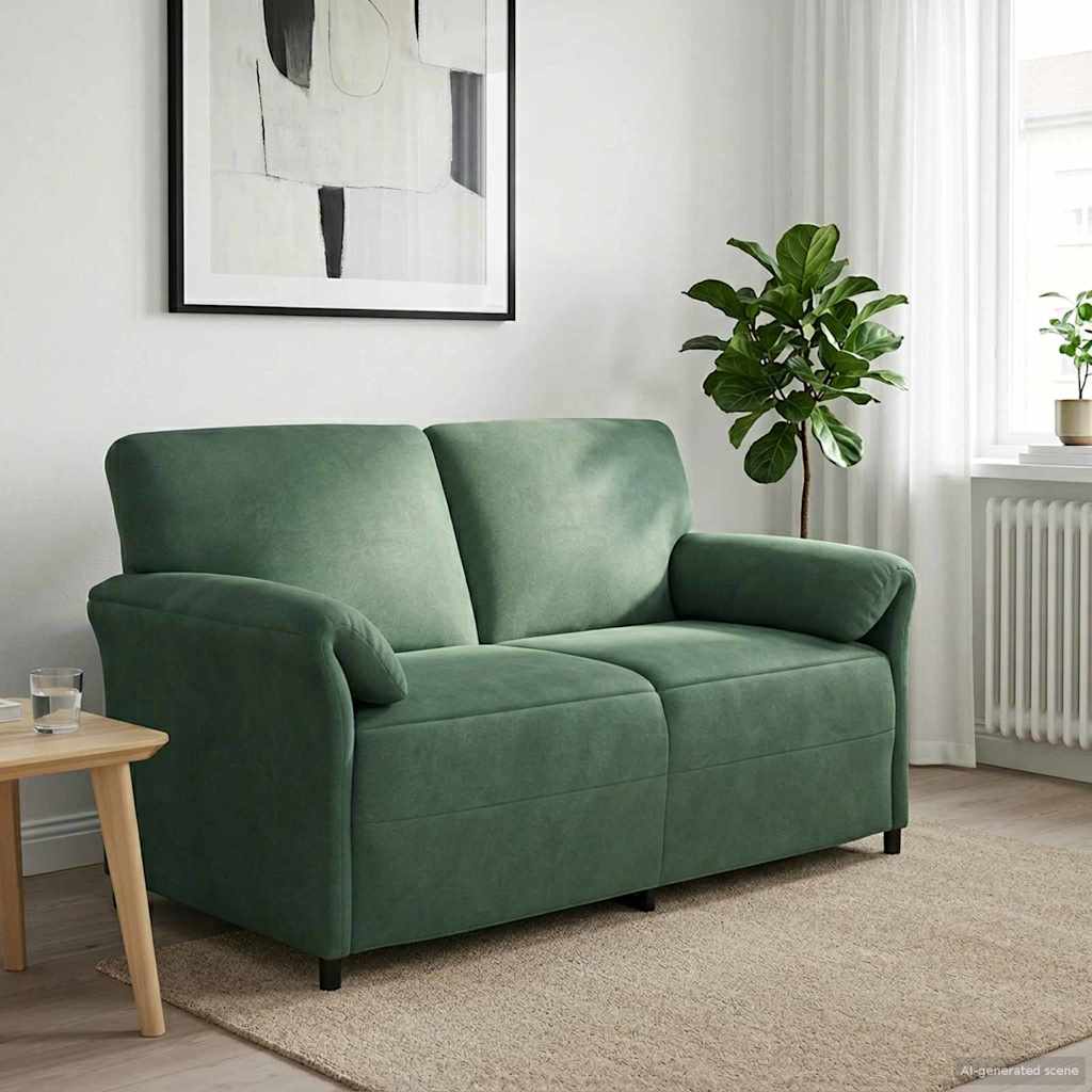 vidaXL Sofa dwuosobowa Zielony morski 158 x 83 x 95 cm Welur