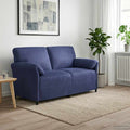 vidaXL Sofa dwuosobowa Niebieski policyjny 158 x 83 x 95 cm Welur