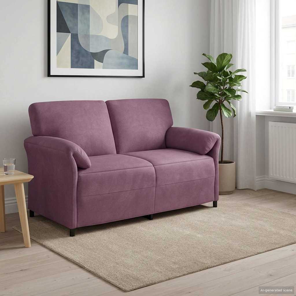 vidaXL Sofa dwuosobowa Fioletowy 158 x 83 x 95 cm Welur