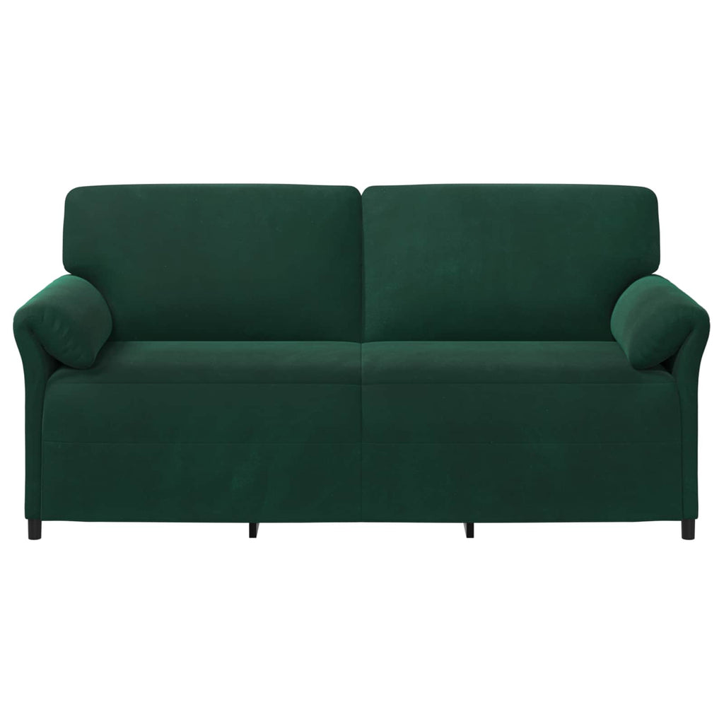 vidaXL Sofa 3-osobowa Ciemnozielony 198 x 83 x 95 cm Welur
