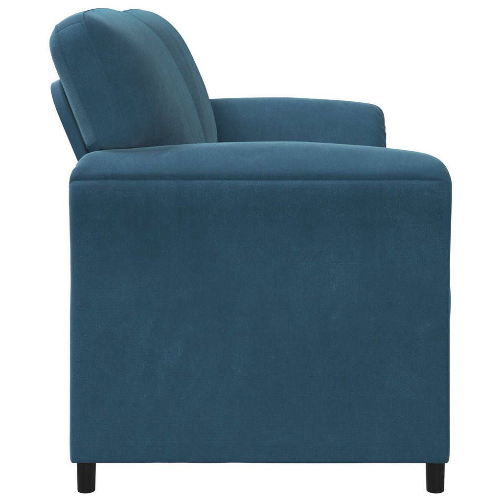 vidaXL Sofa 3-osobowa niebieski 198 x 83 x 95 cm Welur