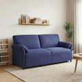 vidaXL Sofa 3-osobowa Niebieski policyjny 198 x 83 x 95 cm Welur