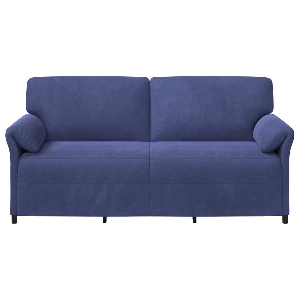 vidaXL Sofa 3-osobowa Niebieski policyjny 198 x 83 x 95 cm Welur