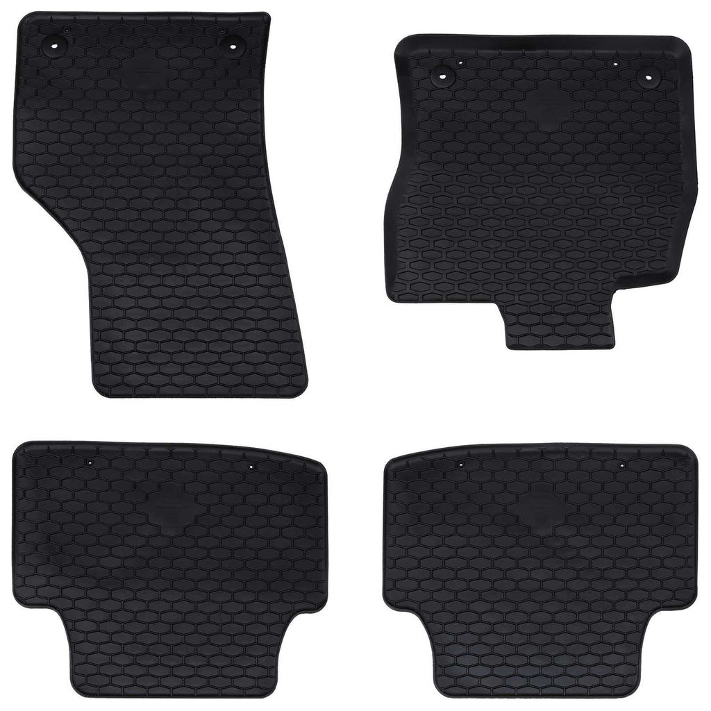 vidaXL Mata samochodowa 4 pcs Czarny Guma