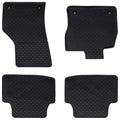 vidaXL Mata samochodowa 4 pcs Czarny Guma