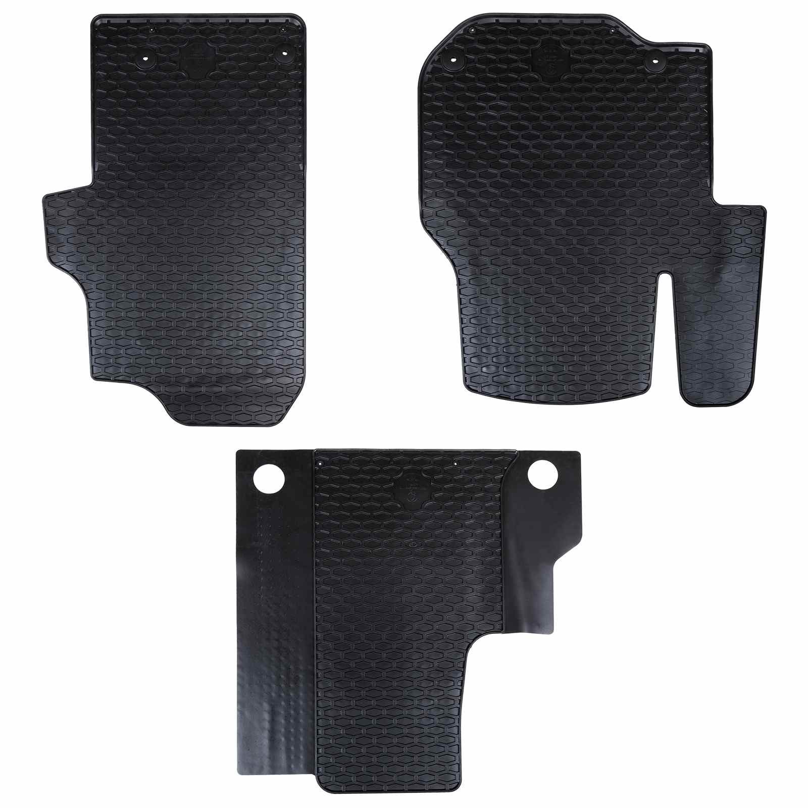 vidaXL Mata samochodowa 3 pcs Czarny odpowiedni dla VW CRAFTER 2017-