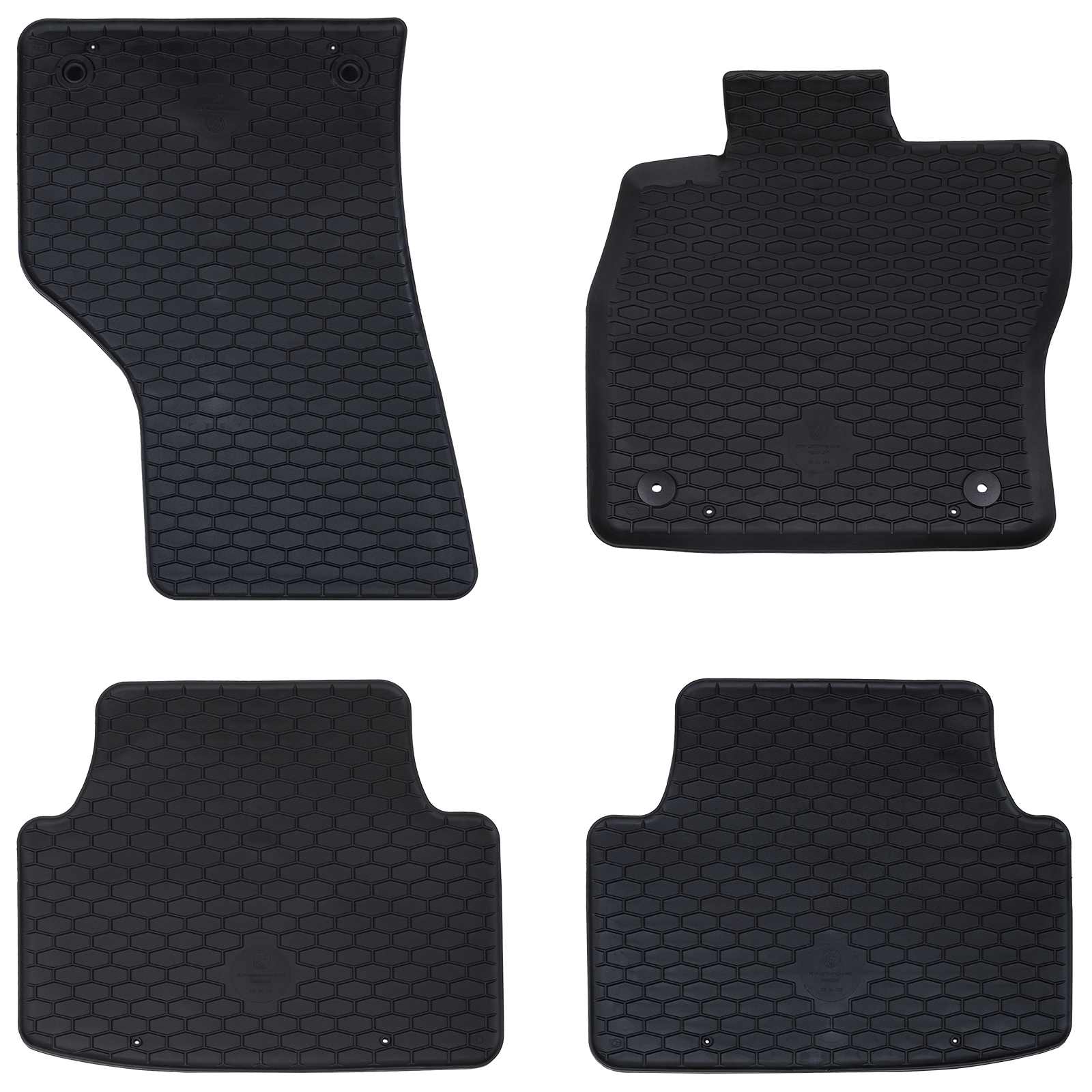 vidaXL Mata samochodowa 4 pcs Czarny Guma