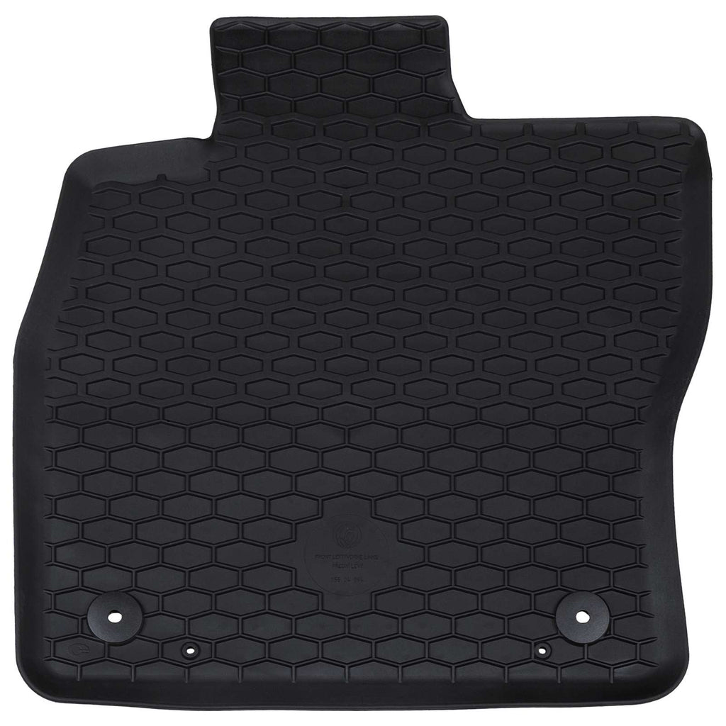 vidaXL Mata samochodowa 4 pcs Czarny Guma