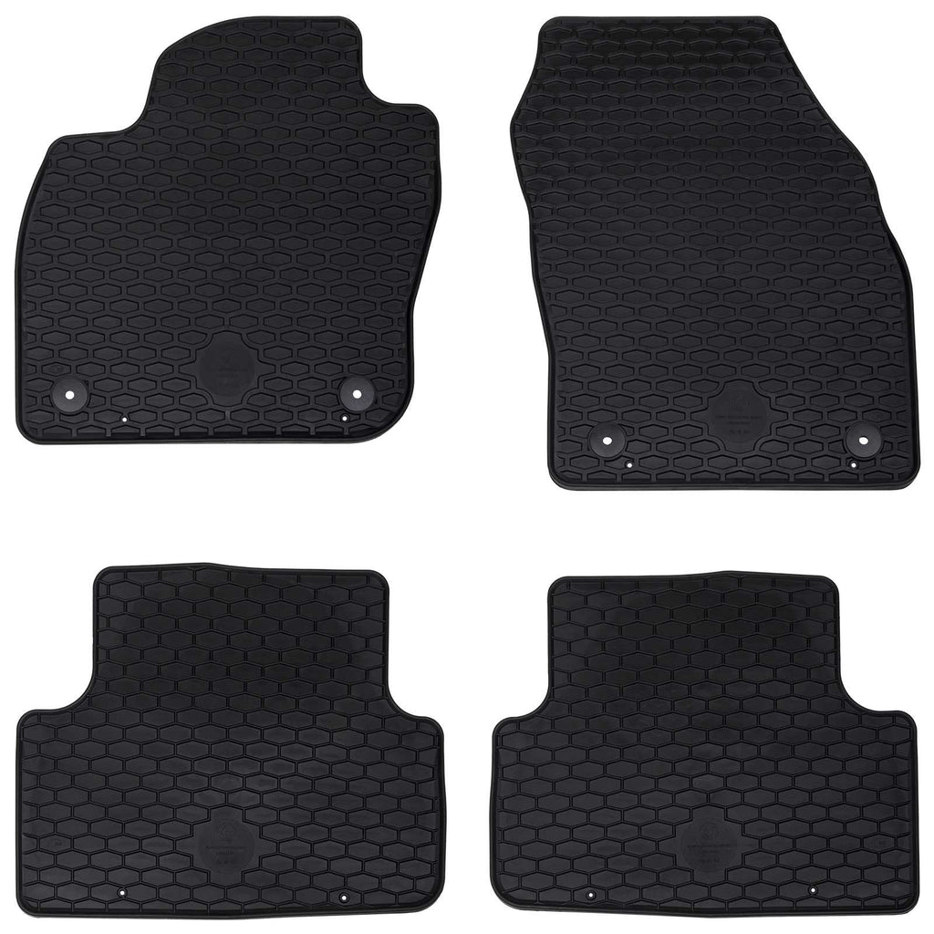 vidaXL Mata samochodowa 4 pcs Czarny pasuje do VW T-CROSS 2019- Guma