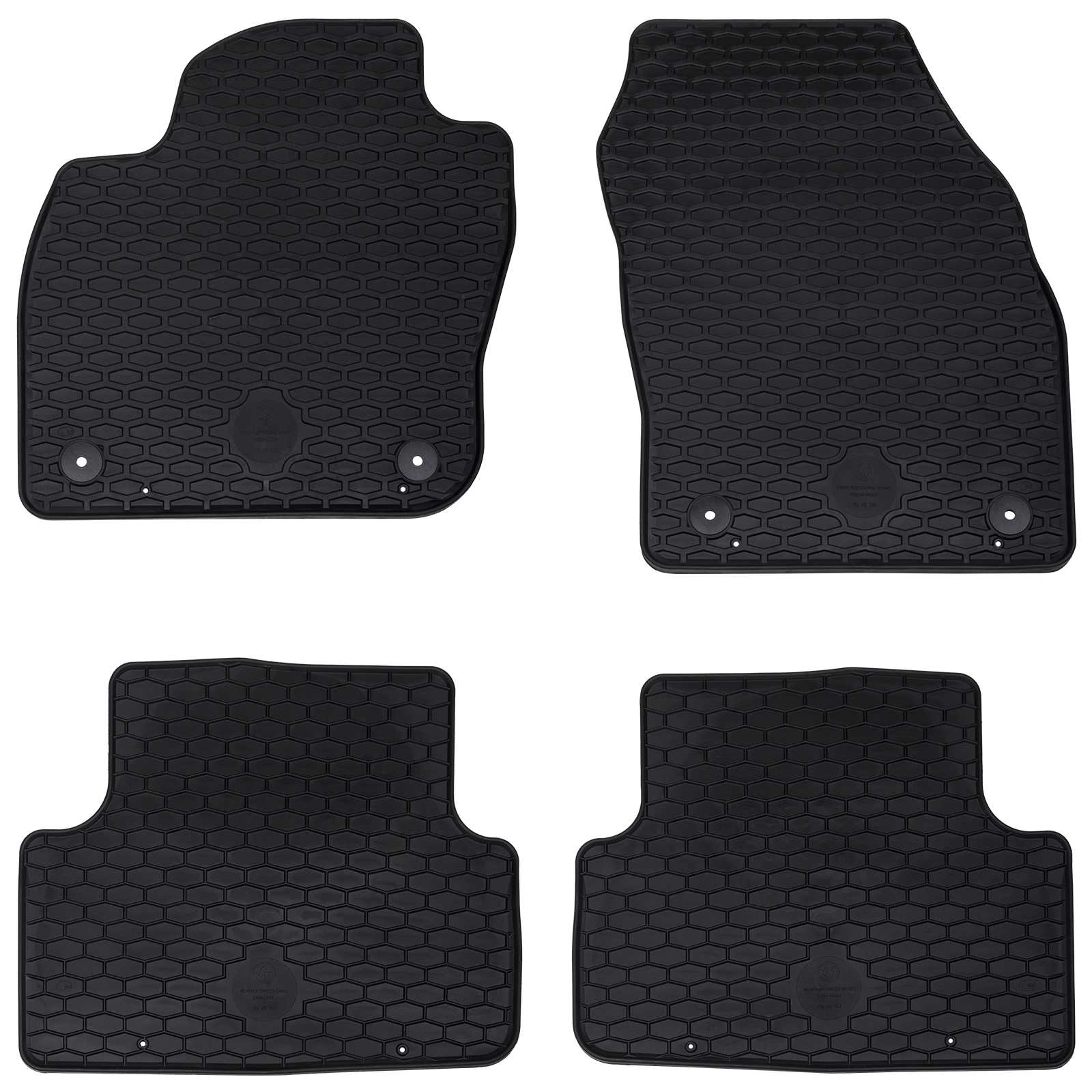 vidaXL Mata samochodowa 4 pcs Czarny pasuje do VW T-CROSS 2019- Guma